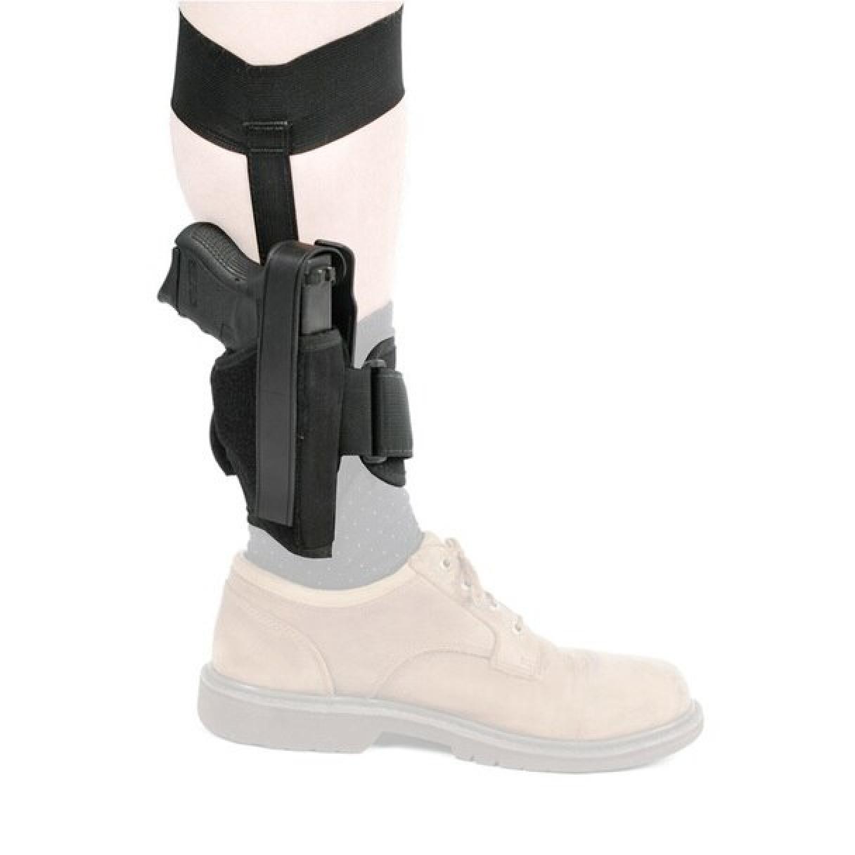 Blackhawk CQC Ankle Holster Size 1, 3-4" Autos, Black, Right Hand