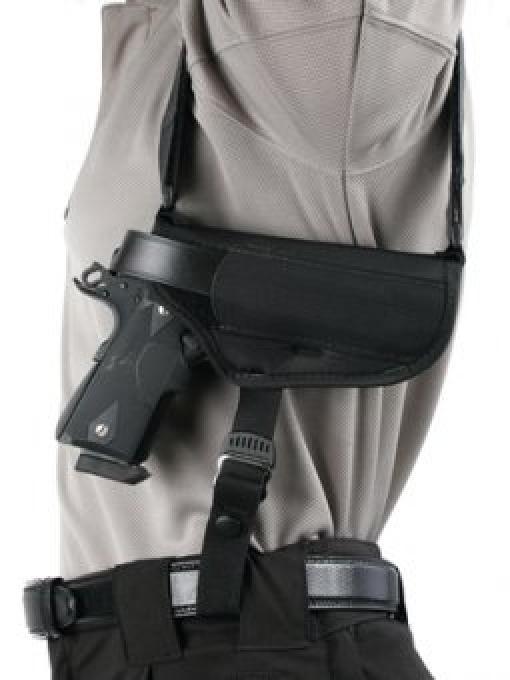 Blackhawk Horizontal Shoulder Holster 4.5-5" Large Autos Ambidextrous Nylon Black