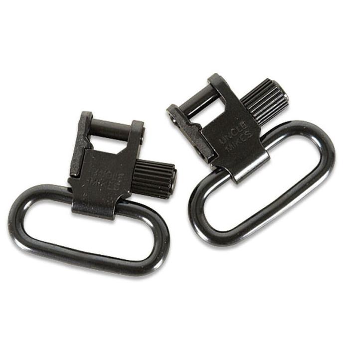 Uncle Mike's Quick Detach 1" Sling Swivel Set Package Of Two Steel Black