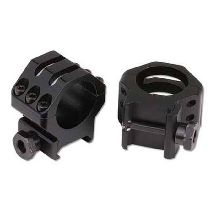 Weaver 6 Hole Tactical Scope Rings 1" Extra High Matte Black