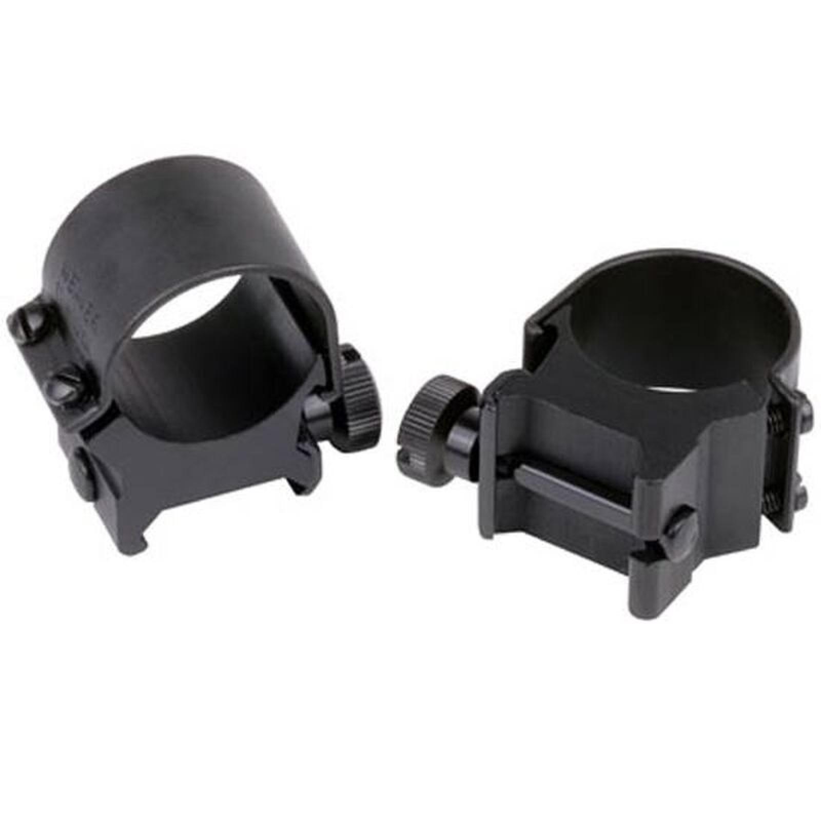 Weaver 1" Detachable Top Mount Scope Rings High Thumbscrew Matte Black