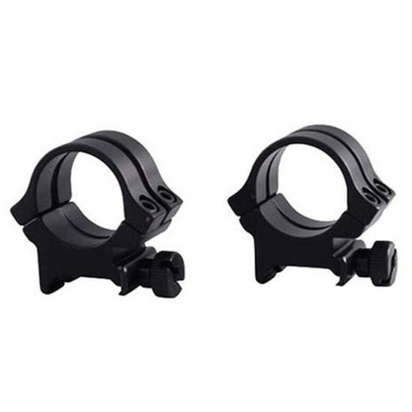 Weaver Quad Lock Detachable 1" Aluminum Rings High Height Matte Black