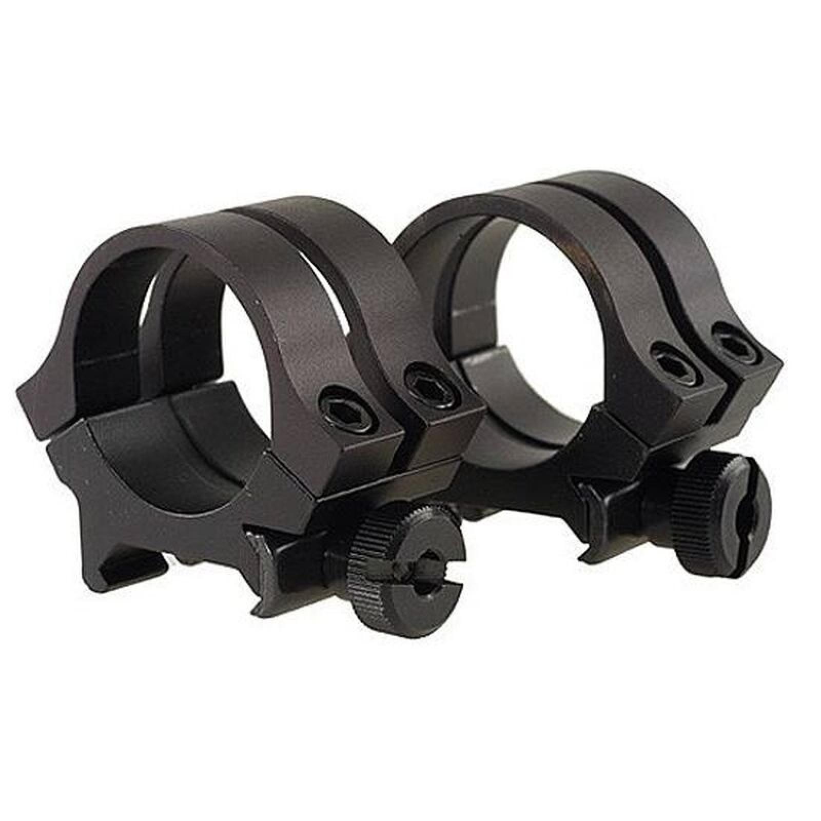 Weaver Quad Lock Detachable 1" Aluminum Rings Medium Height Matte Black
