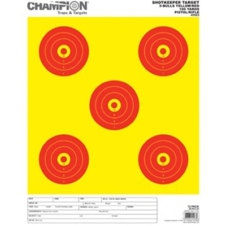  Champion Shotkeeper 5 Large Bullseye Targets