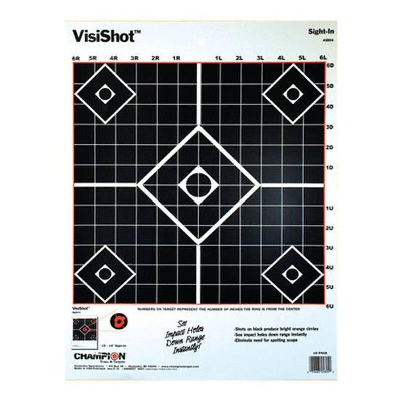 Champion VisiShot Sight In Target 13"x18" Ten Pack