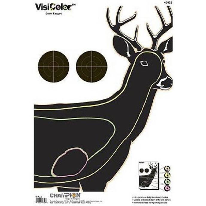 Champion VisiColor Critter Series Deer Target 13"x18" Paper 10 Pack