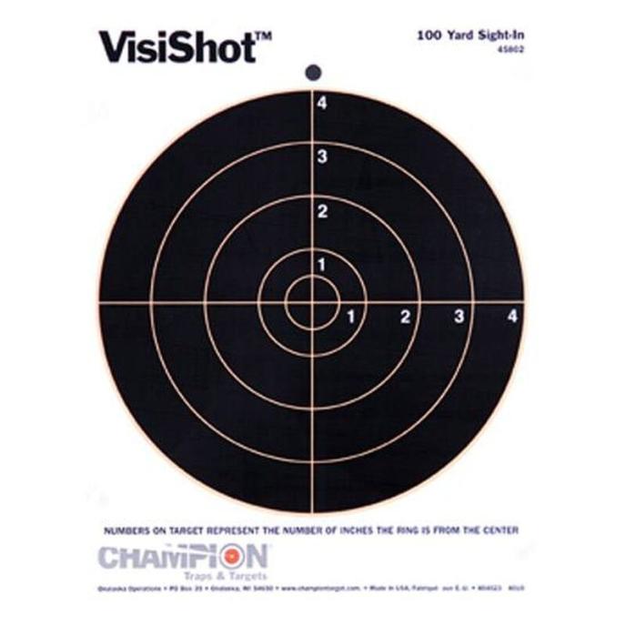 Champion VisiShot 8" Bullseye Target 8.5"x11" Paper