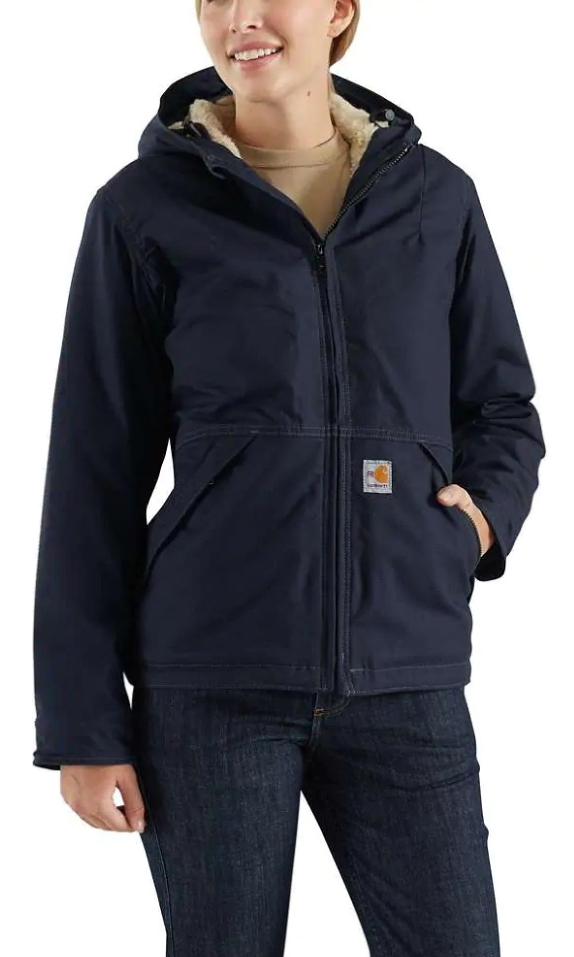 Carhartt Womens Full Swing® Quick Duck® Sherpa-Lined Flame-Resistant Jacket