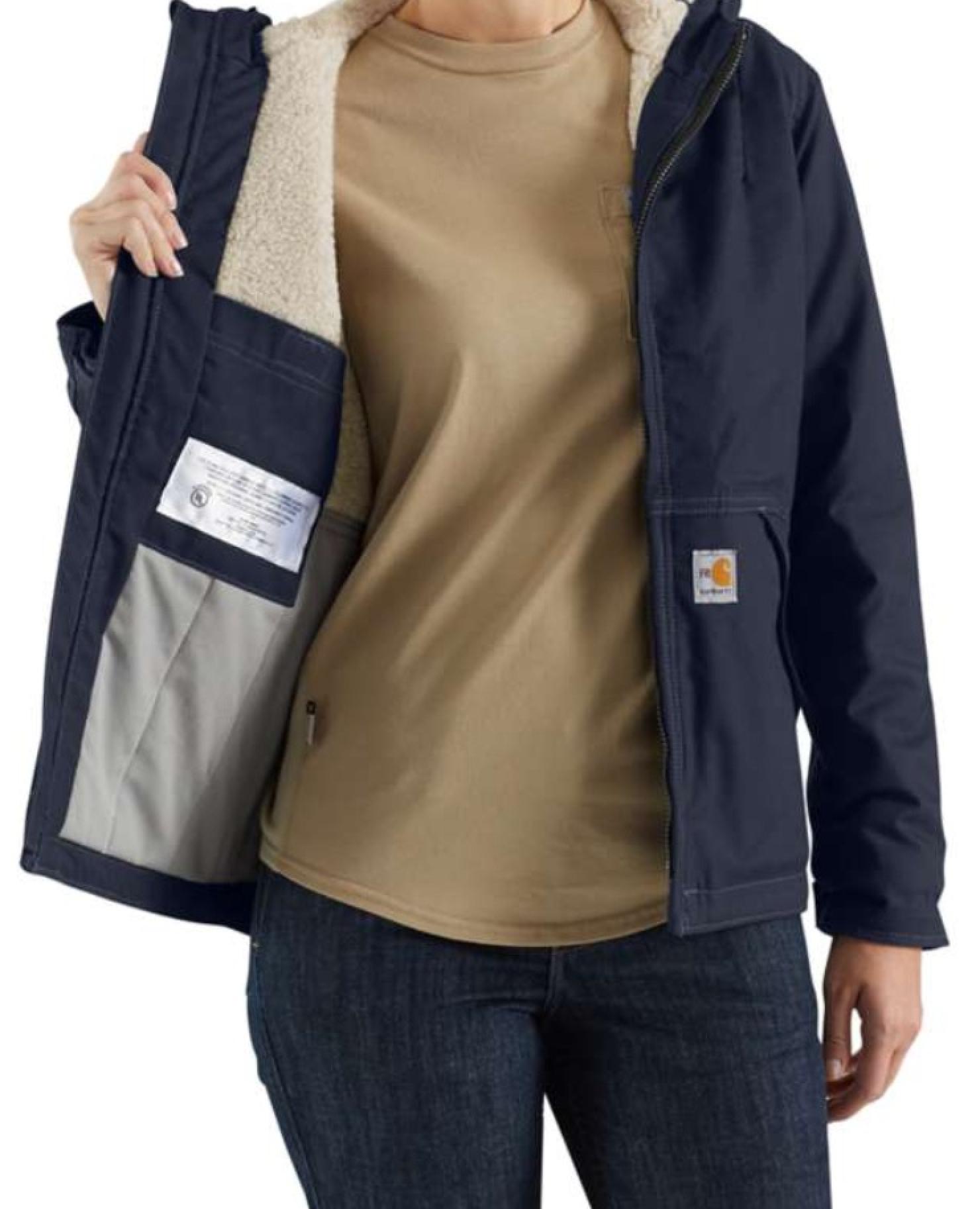 Carhartt Womens Full Swing® Quick Duck® Sherpa-Lined Flame-Resistant Jacket