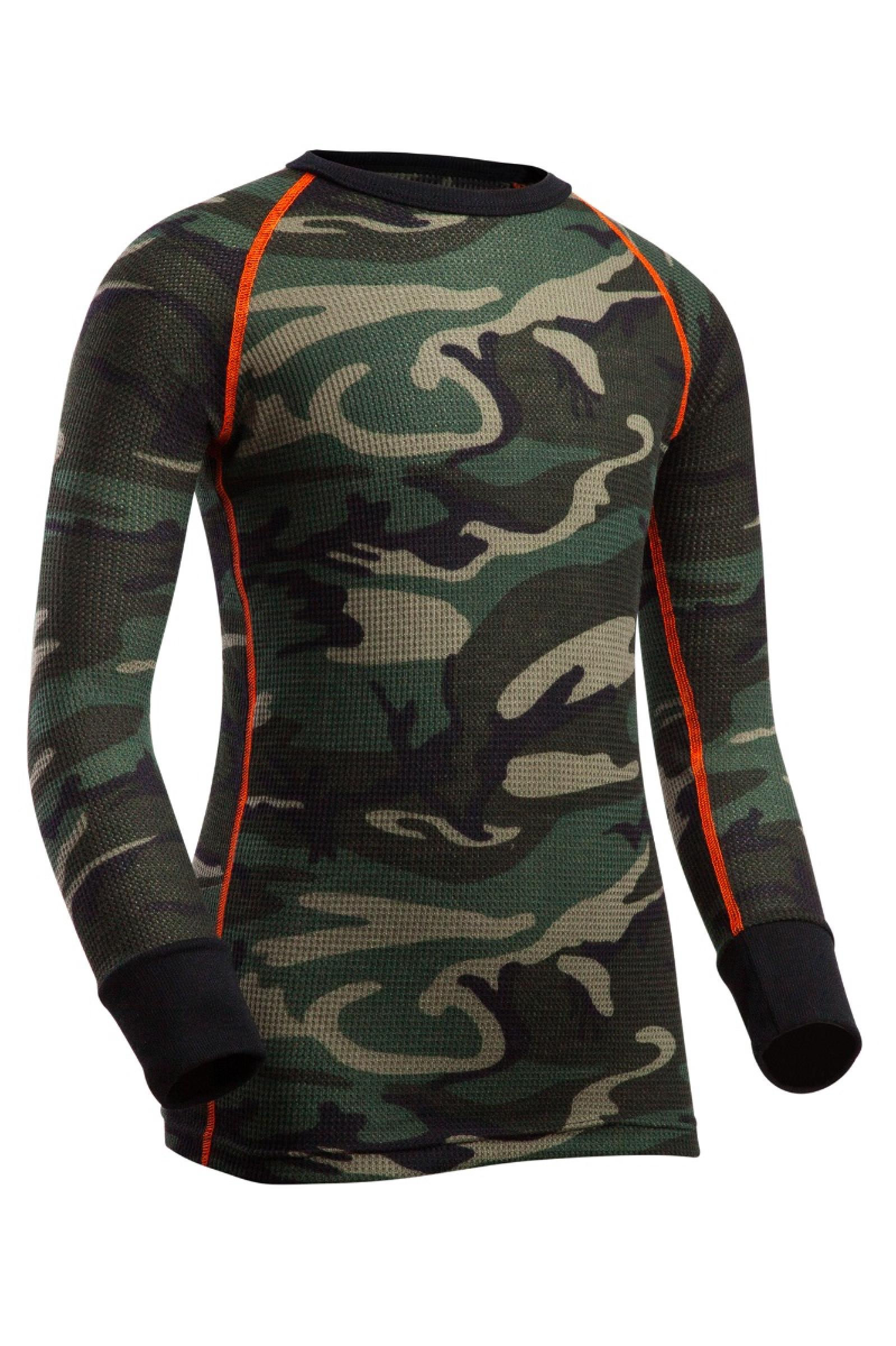 Indera Youth Woodland Camo Thermal Top