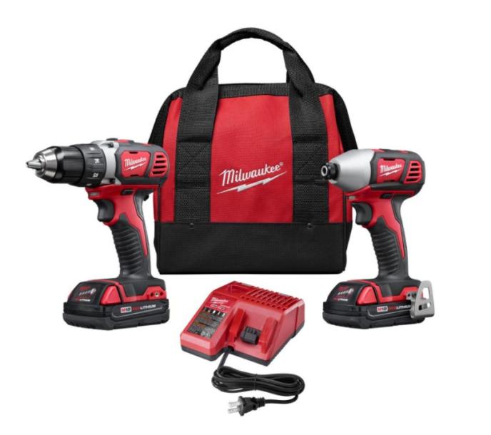 Milwaukee M18 18-Volt Lithium-Ion Cordless Drill Driver/Impact Driver Combo 