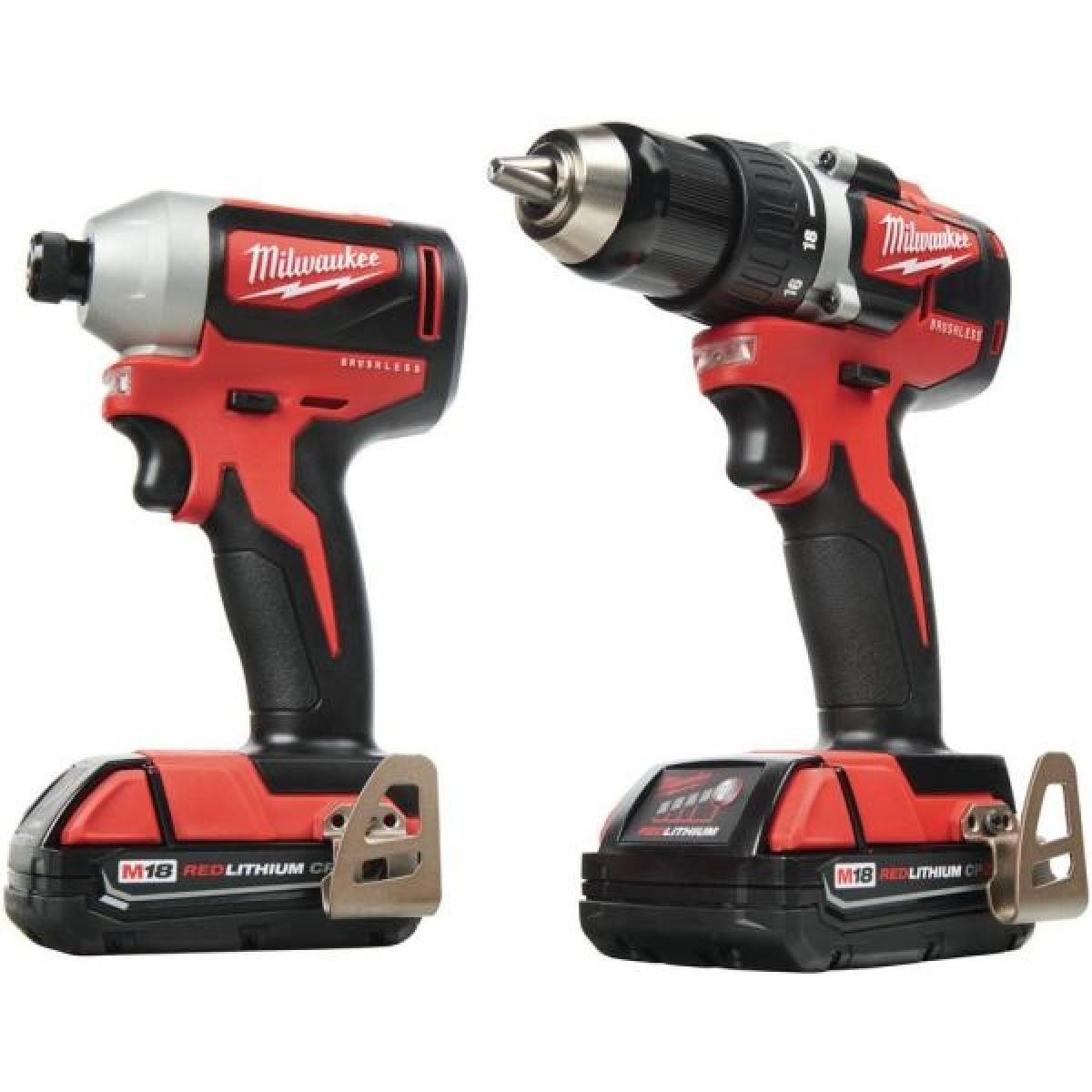 Milwaukee M18 18-Volt Lithium-Ion Brushless Cordless Compact Drill/Impact Combo Kit