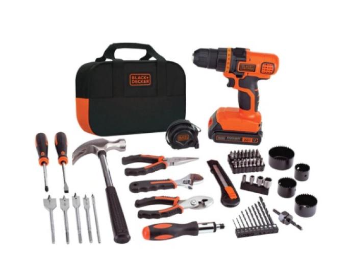 content/products/Black + Decker 20V MAX* Lithium Ion Drill/Driver + 68 Piece Project Kit