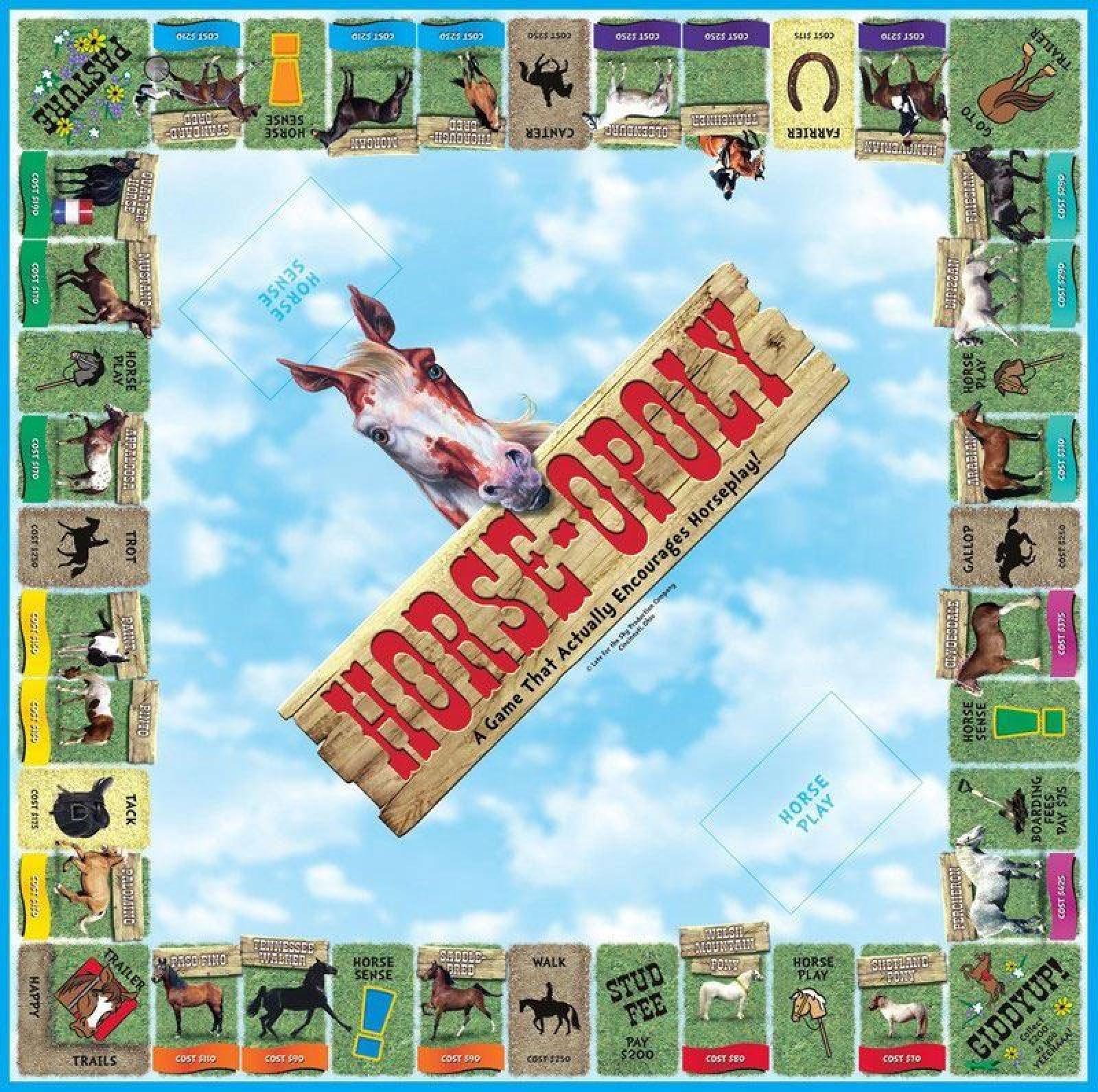 Horse-Opoly Board Game Board