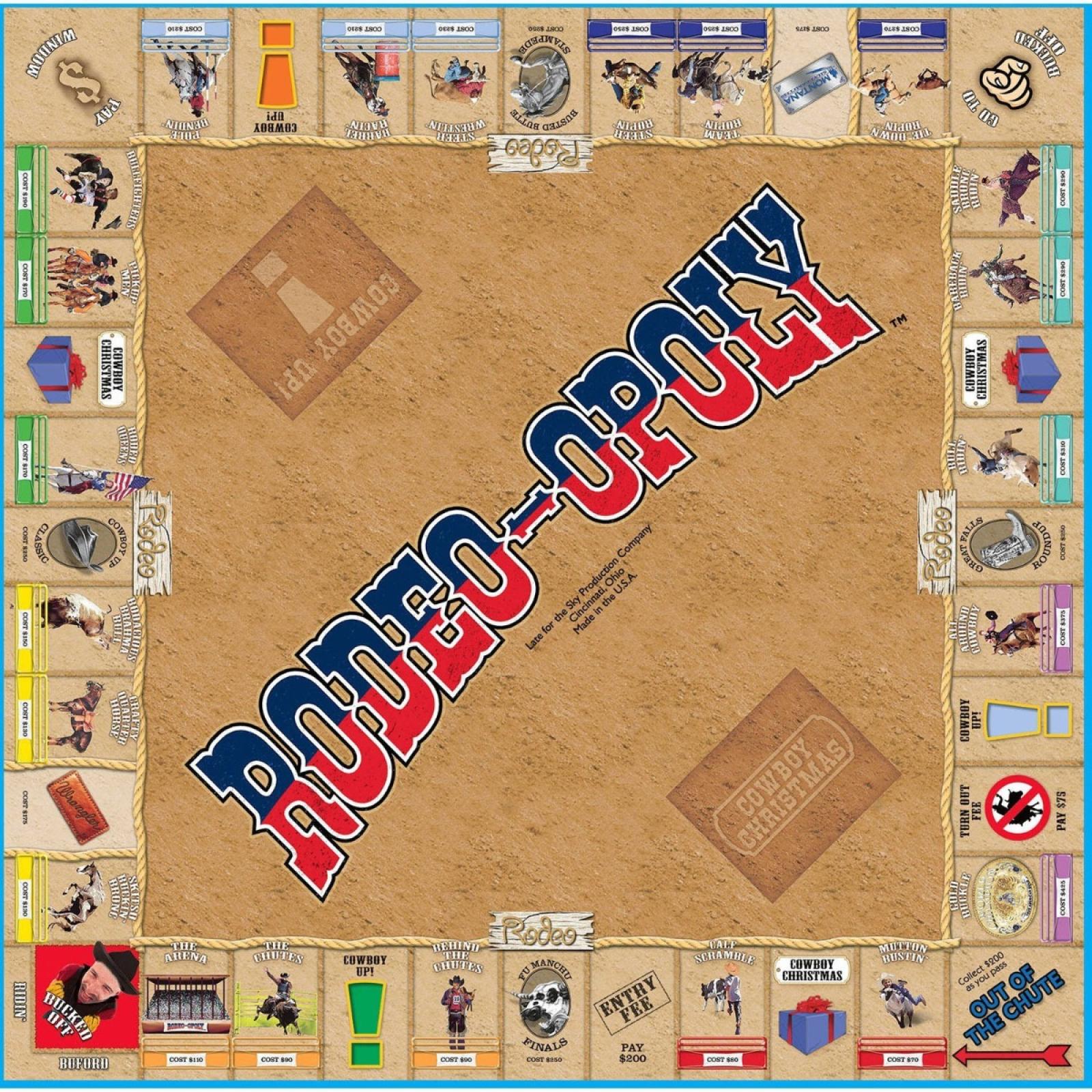 Rodeo-Opoly Board Game Board