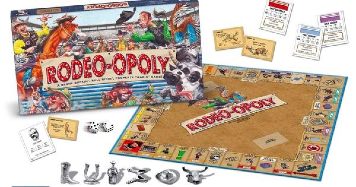 Rodeo-Opoly Board Game board and pieces