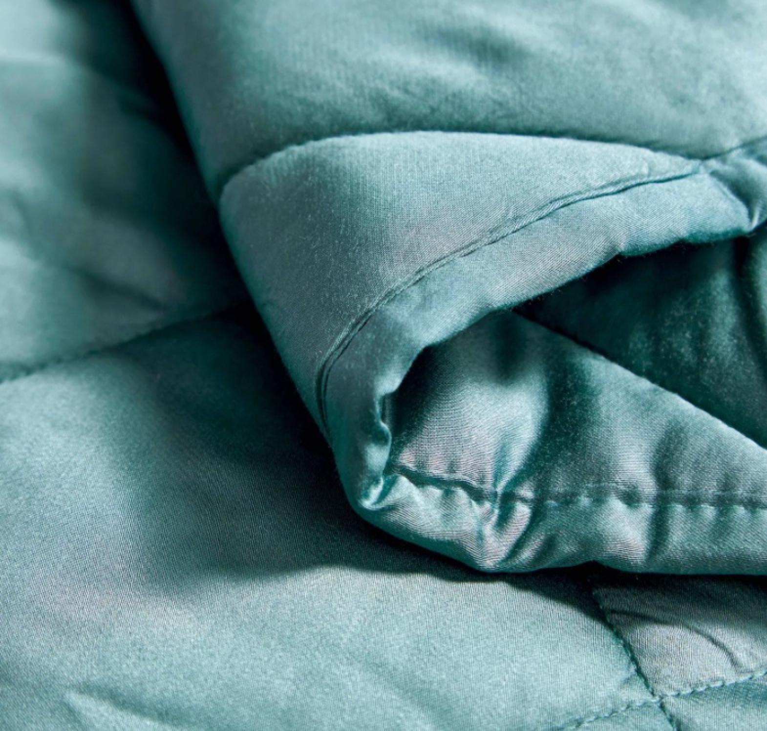 Sutton 15lbs Rayon from Bamboo Weighted Green Blanket Corner