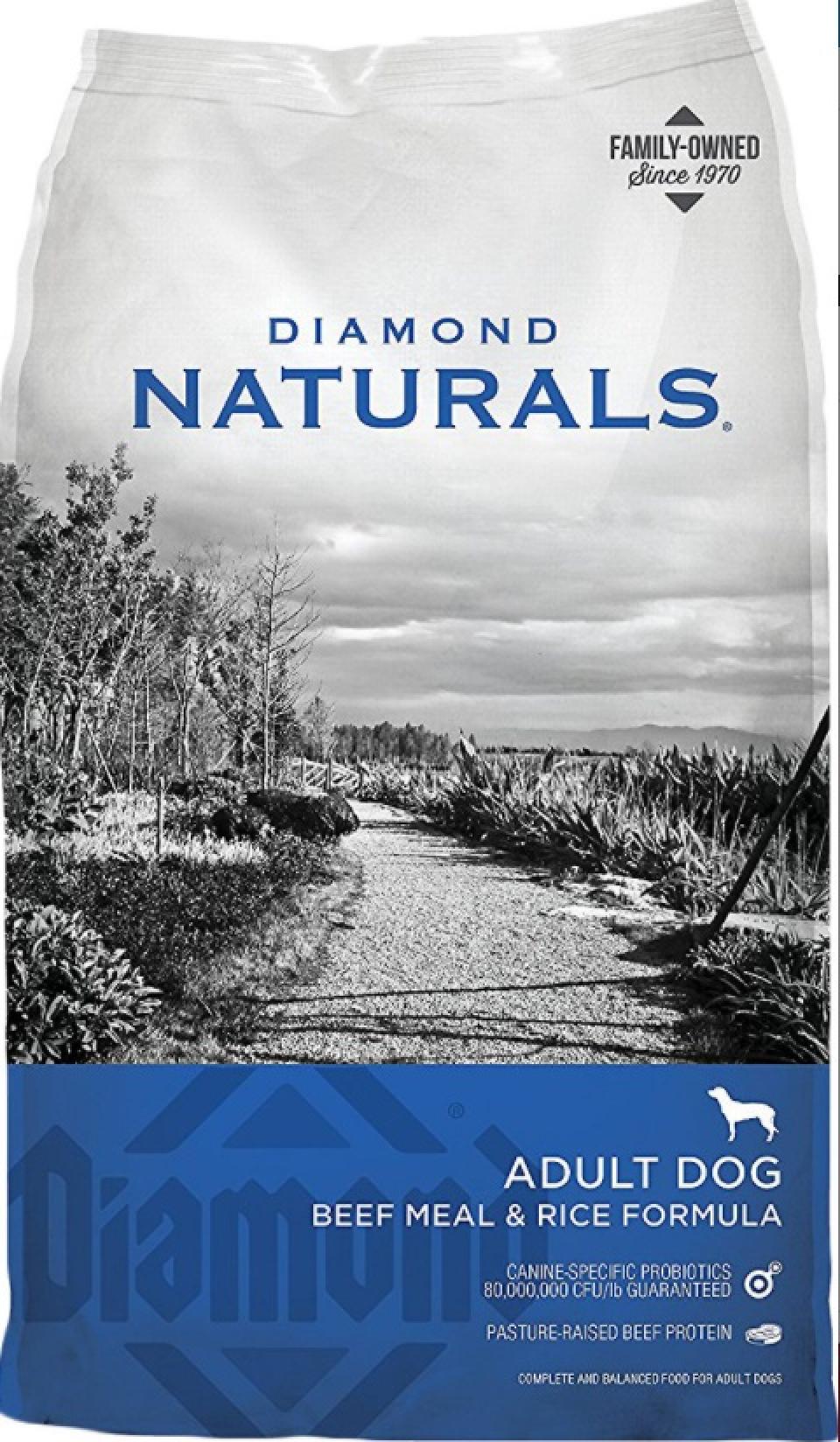 Diamond Naturals Beef Meal & Rice Formula Adult Dry Dog Food Front