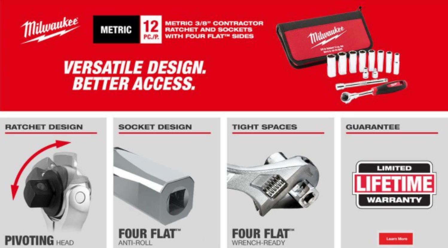 Milwaukee® Cordless M12 Impact Wrench Kit Info
