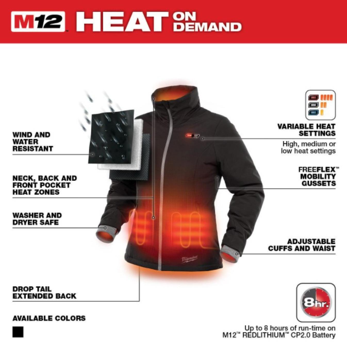 Milwaukee M12™ Women's Heated AXIS™ Jacket Info