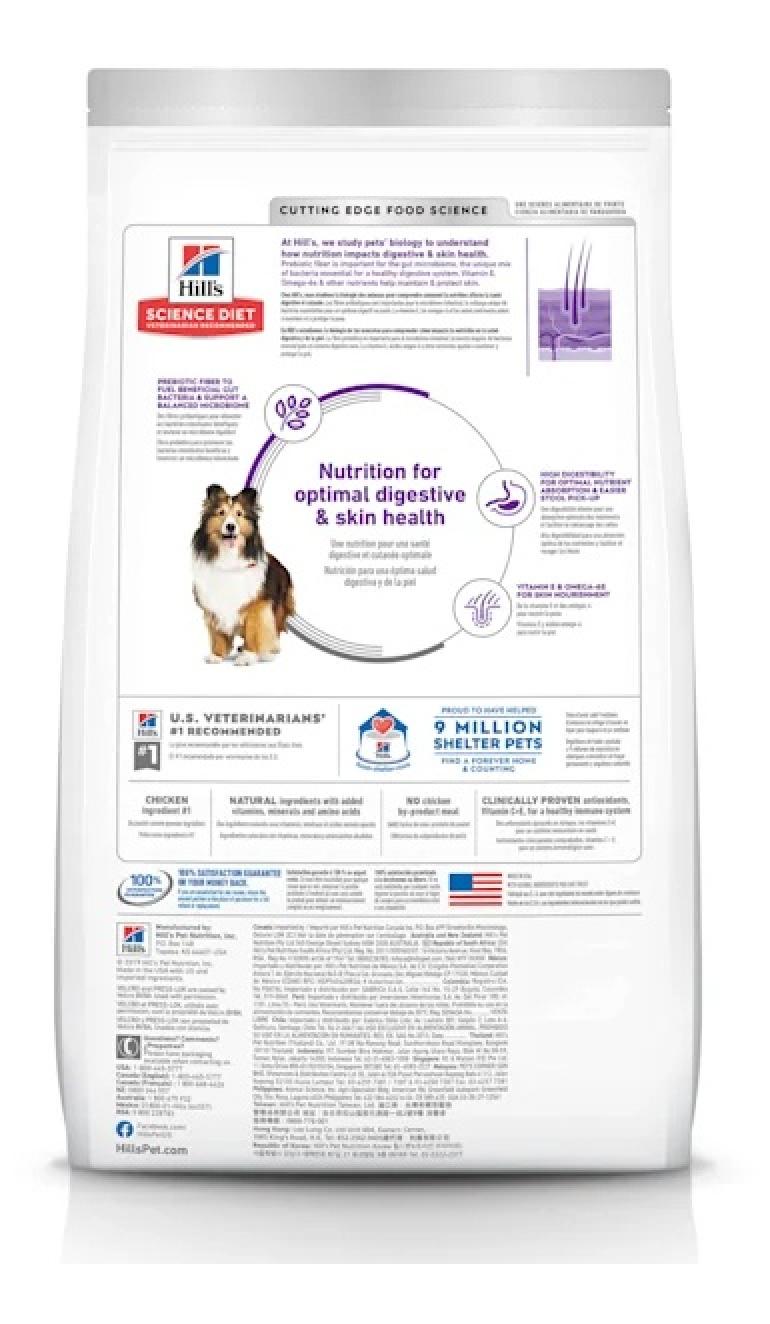 Hill's Science Diet Adult Sensitive Stomach Dry Dog Food Back