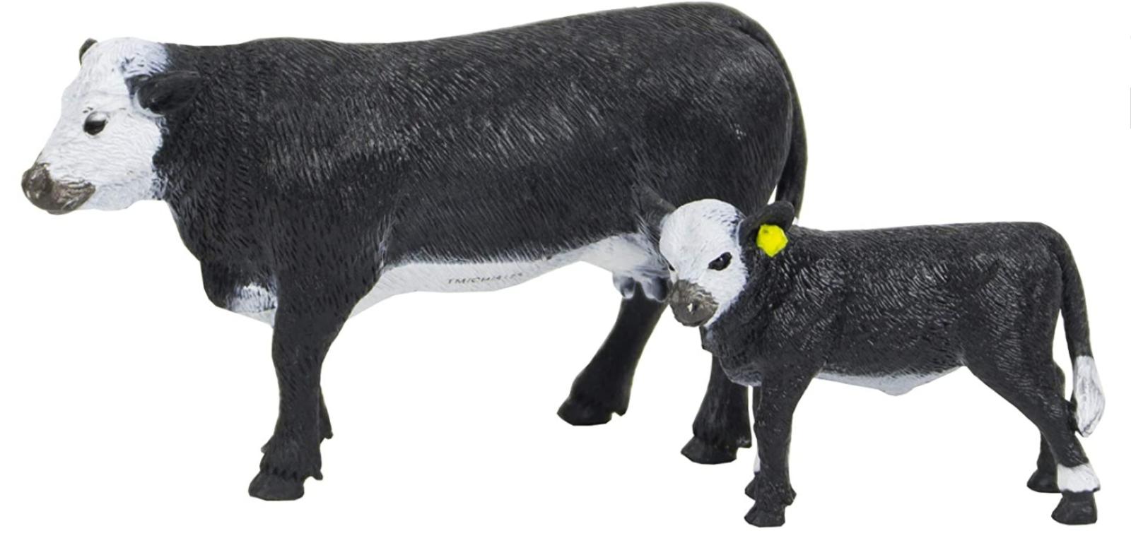 Big Country Farm Toys Black Baldy Cow & Calf Left Side