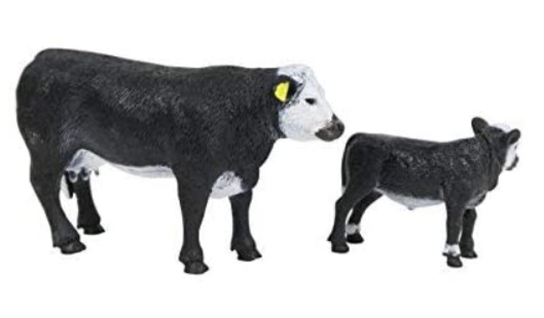 Big Country Farm Toys Black Baldy Cow & Calf Right Side