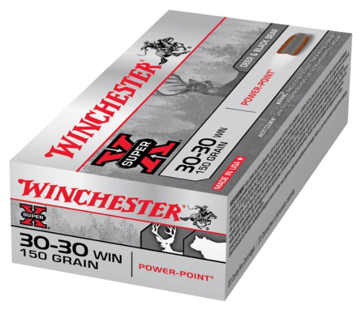 Winchester SuperX .30-30 150 Grain 20 Round Box Corner of Box