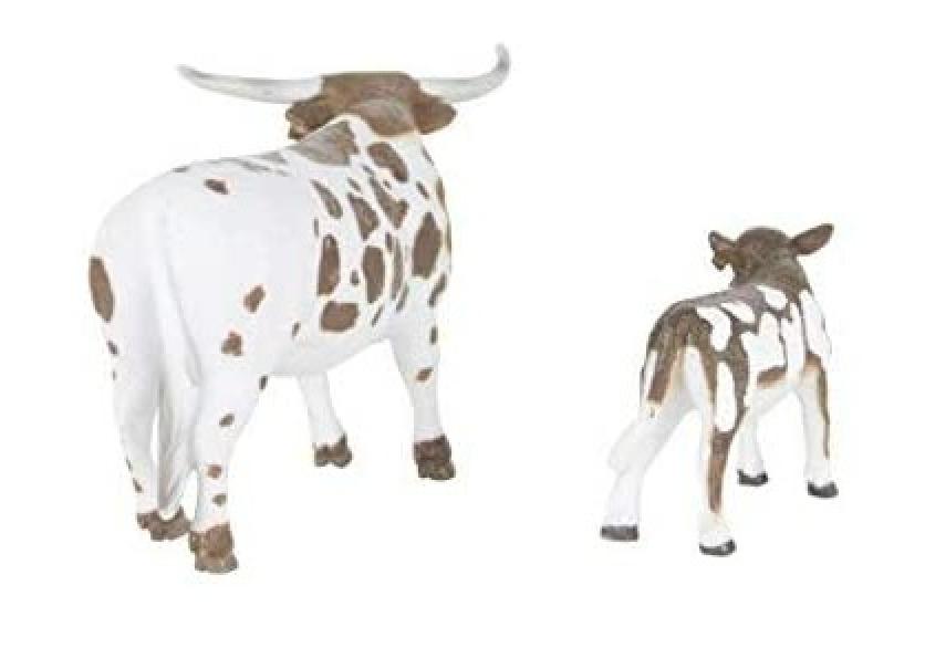 Big Country Farm Toys Longhorn Cow & Calf Back Side