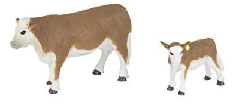 Big Country Farm Toys Herford Cow & Calf Toy Left Side