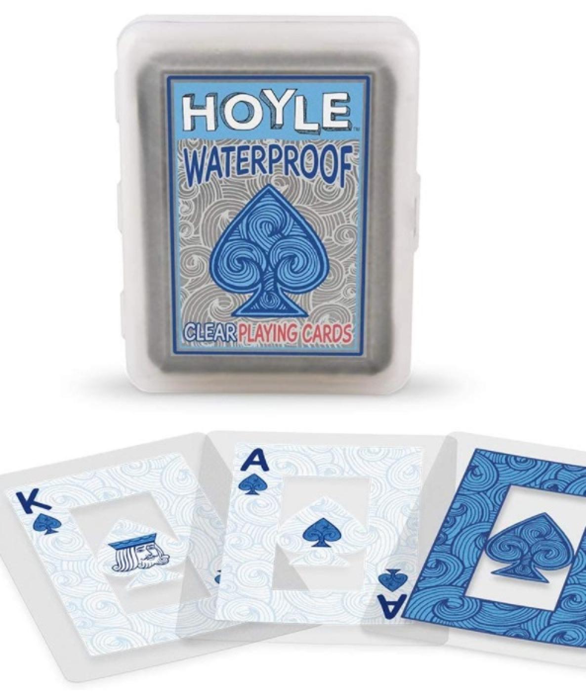 Hoyle Clear Waterproof Playing Cards Front Showing Cards