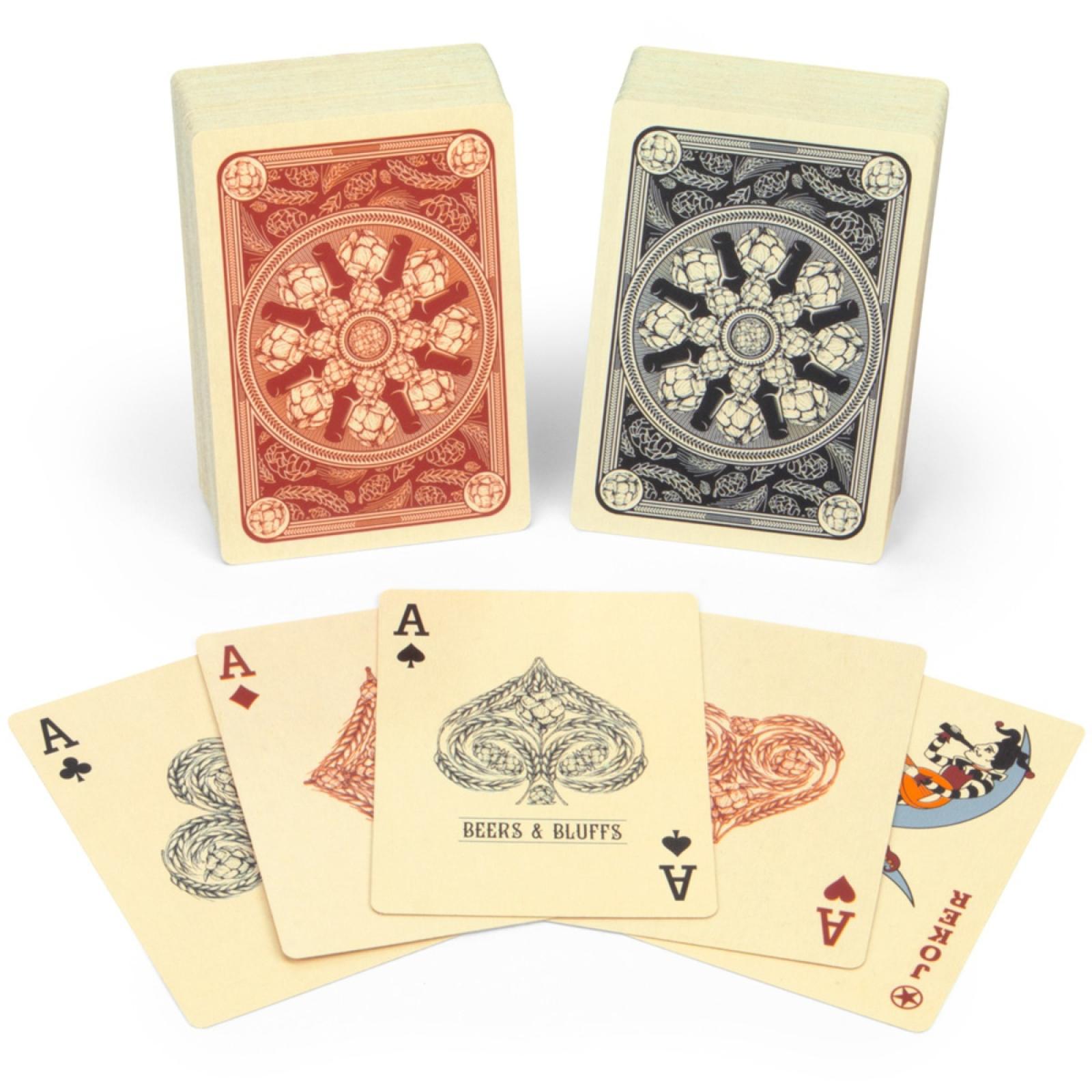 Beers & Bluffs Poker Chip Set Cards