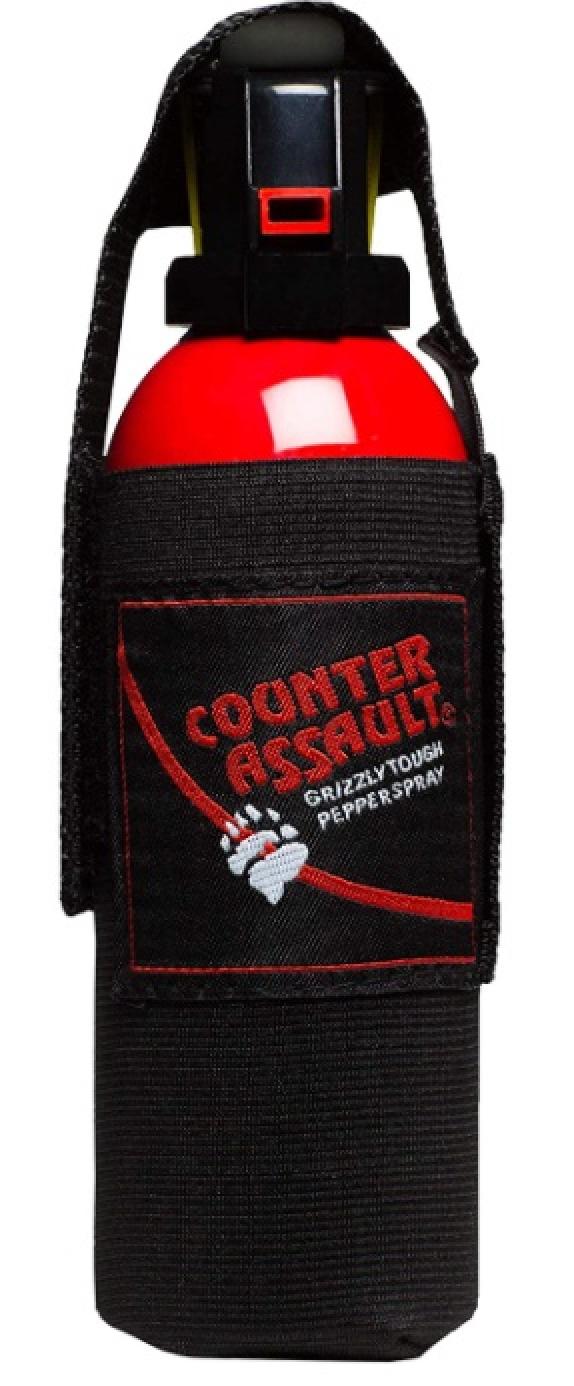 Counter Assault Bear Repellant Spray 8.1 oz Twin Pack with Holster - 40 FT Spray Single Bottle