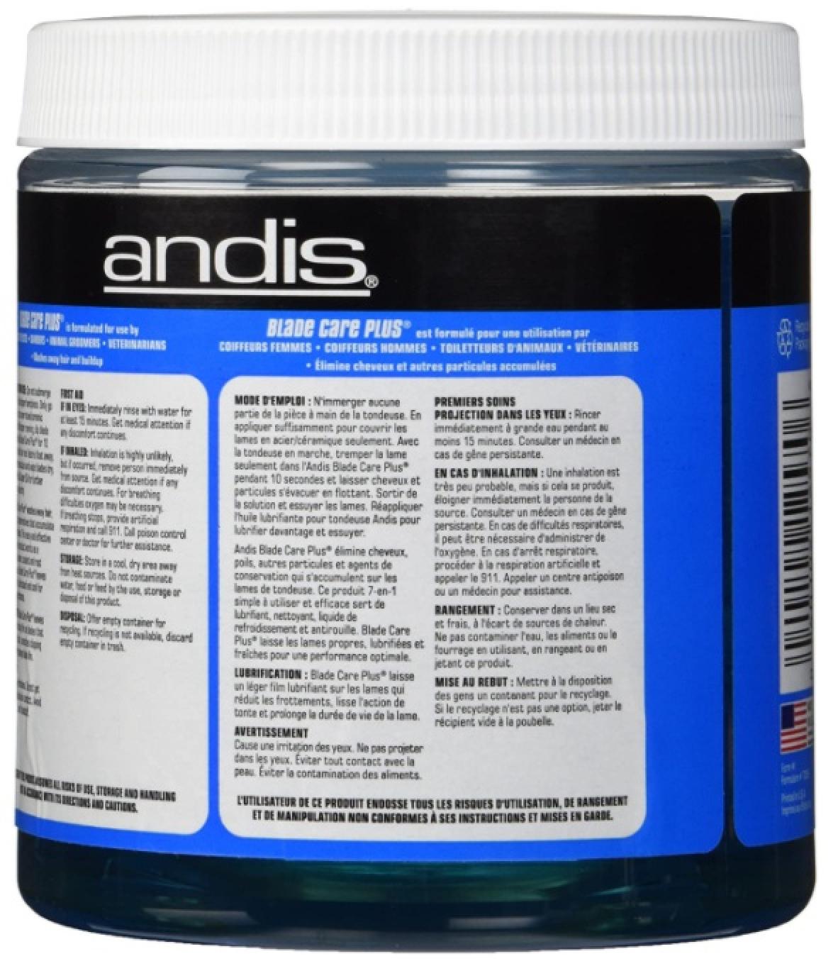 Andis Blade Care Plus Dip Jar, 16 oz Back