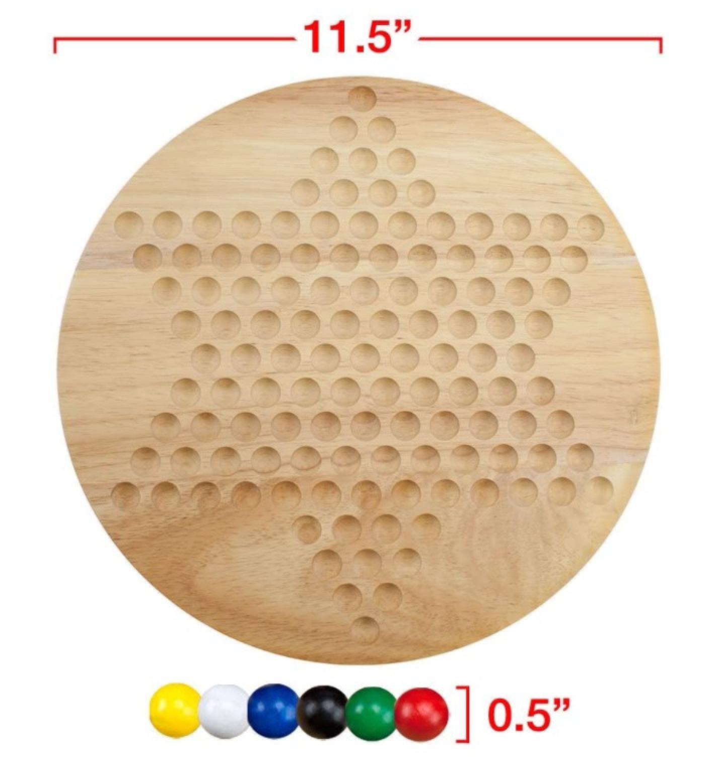 Brybelly Wooden Chinese Checkers Dimensions