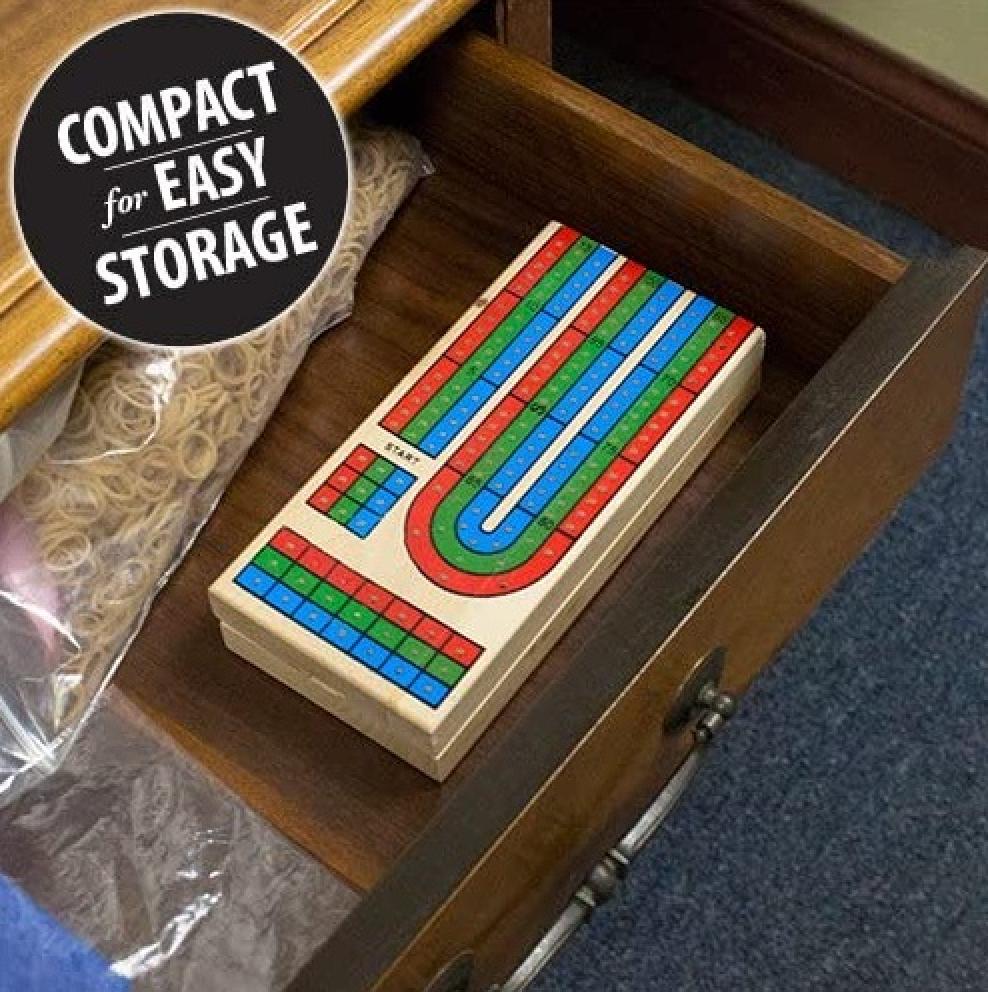 Brybelly Cribbage – Traditional Wooden Board Game Easy Storage