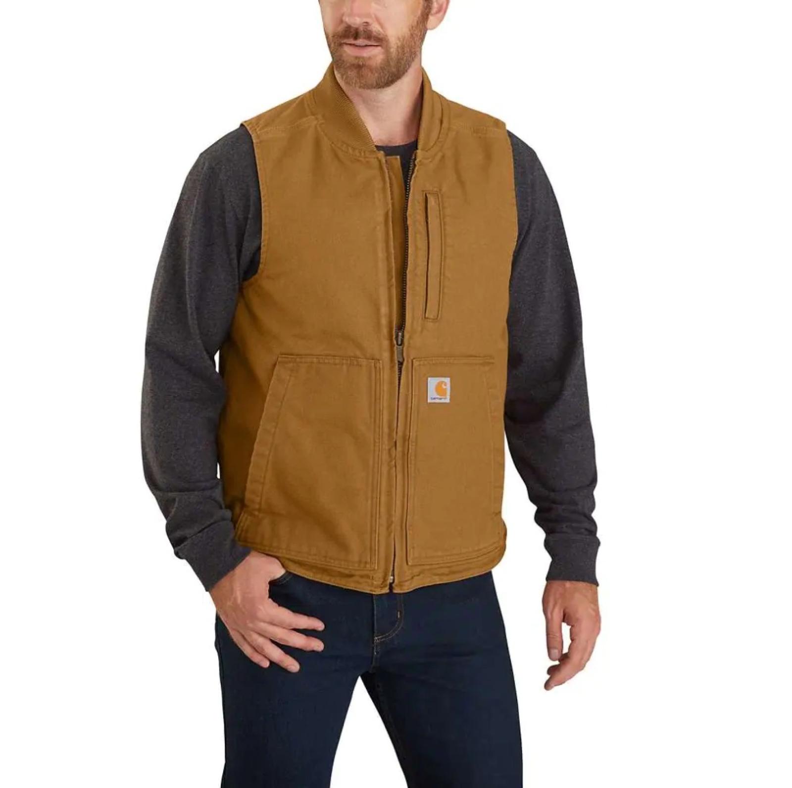 Carhartt Washed Duck Insulated Rib Collar Vest