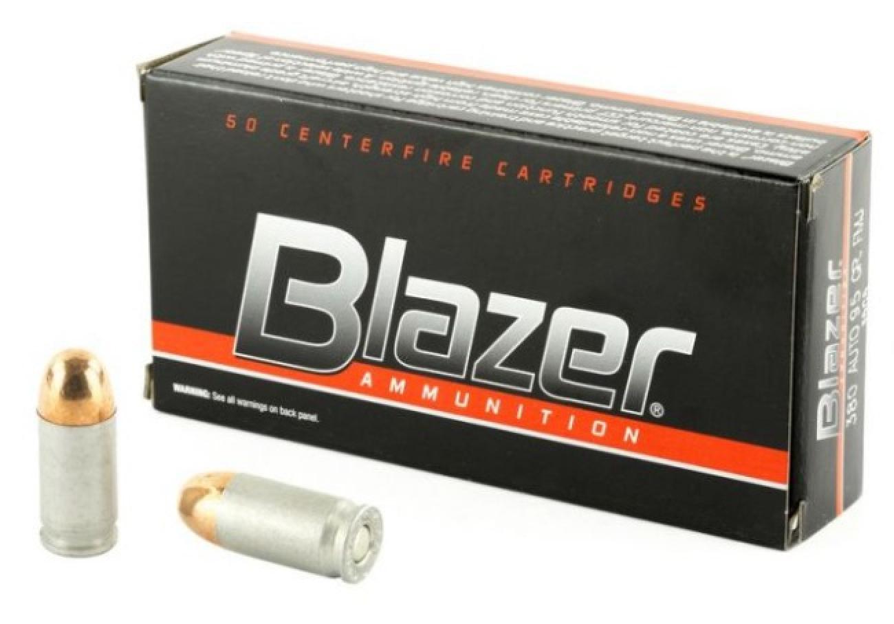 CCI Blazer .380 ACP Ammunition 50 Rounds FMJ 95 Grains