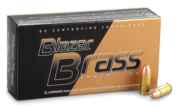 CCI Blazer Brass .40 S&W 165 Grain FMJ 50 Round Box