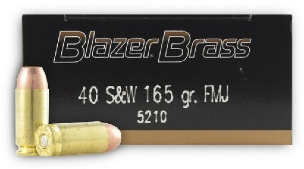 CCI Blazer Brass .40 S&W 165 Grain FMJ 50 Round Box Info