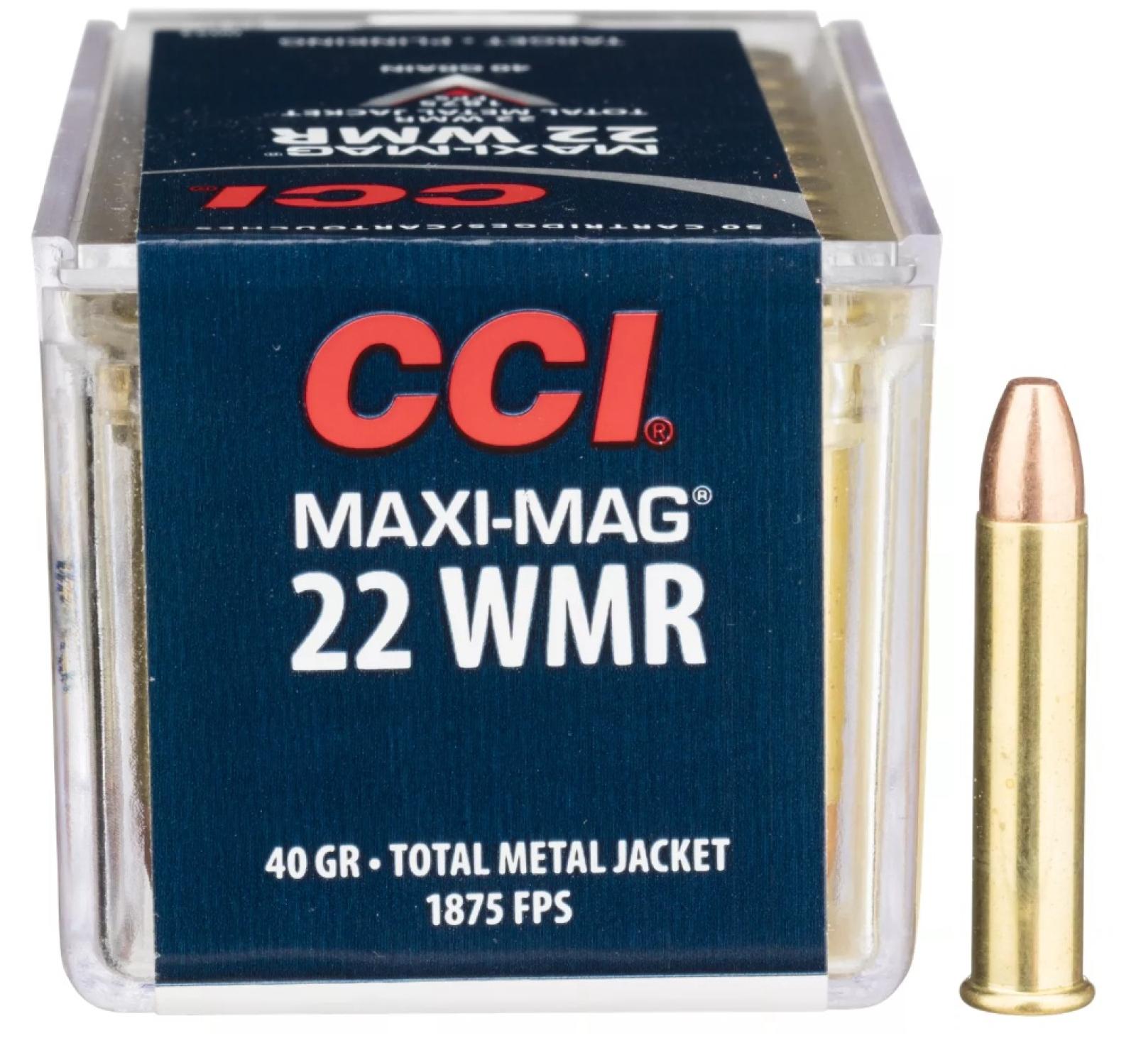 CCI Maxi-Mag .22 WMR Ammunition 50 Rounds JHP 40 Grains