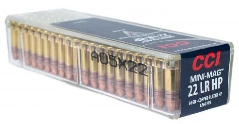 CCI Mini-Mag .22LR Ammunition 36 Grain Plated Hollow Point