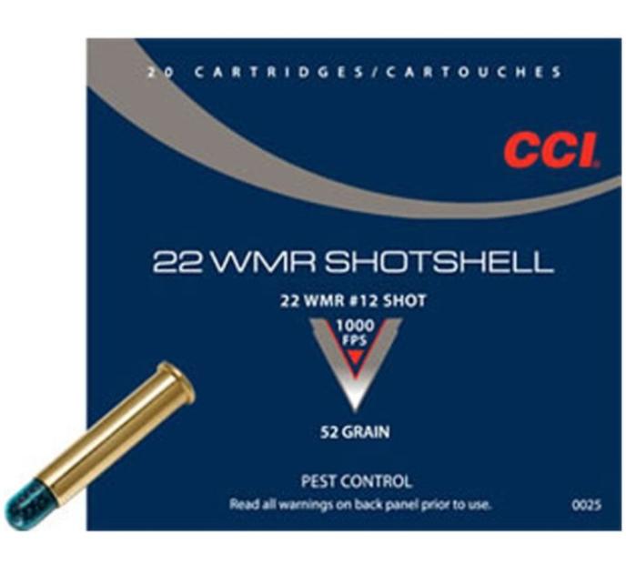CCI Shotshell .22 WMR 52 Grain Ammunition 20 Rounds #12 Shot 