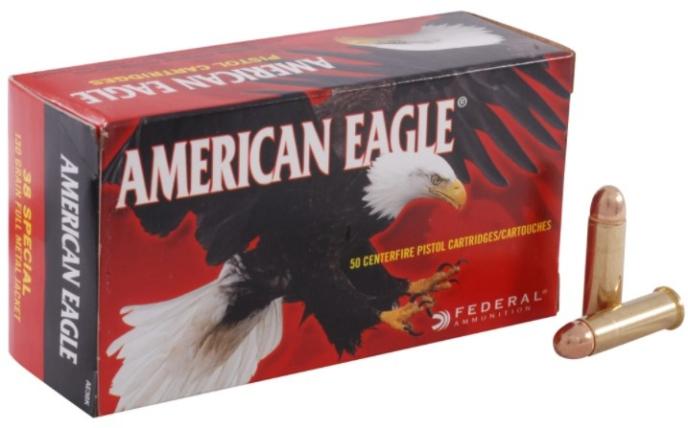 Federal Premium American Eagle .38 Special 130 Grain Full Metal Jacket