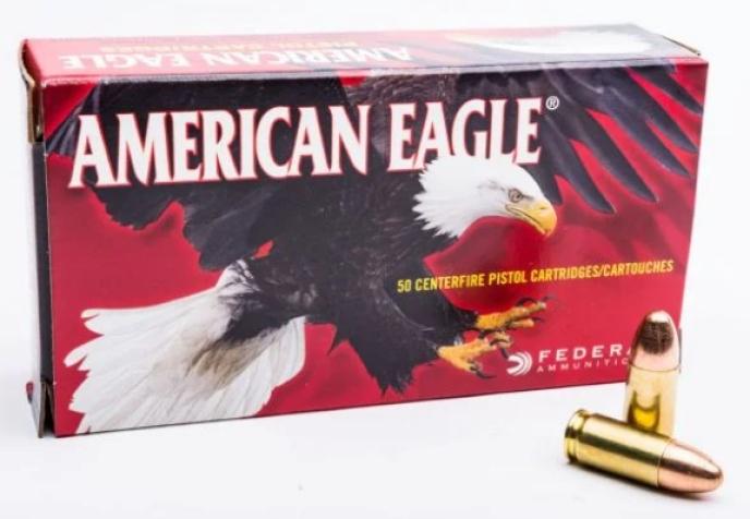 Federal Premium American Eagle 9mm Luger 115 Grain Full Metal Jacket