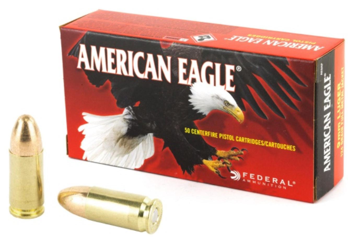 Federal Premium American Eagle 9mm 124 Grain Full Metal Jacket
