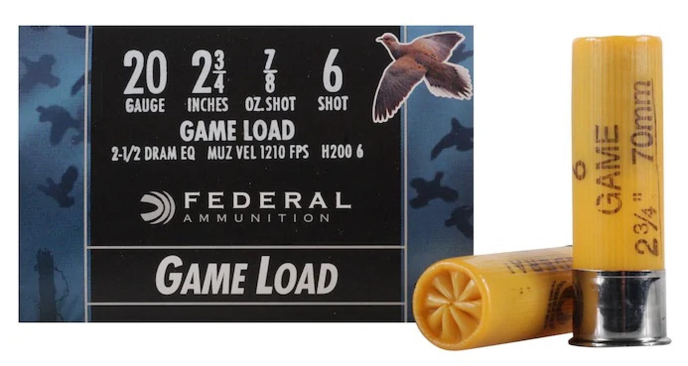 Federal Premium Game-Shok Game Load 20 Gauge #8 Shotshells Info