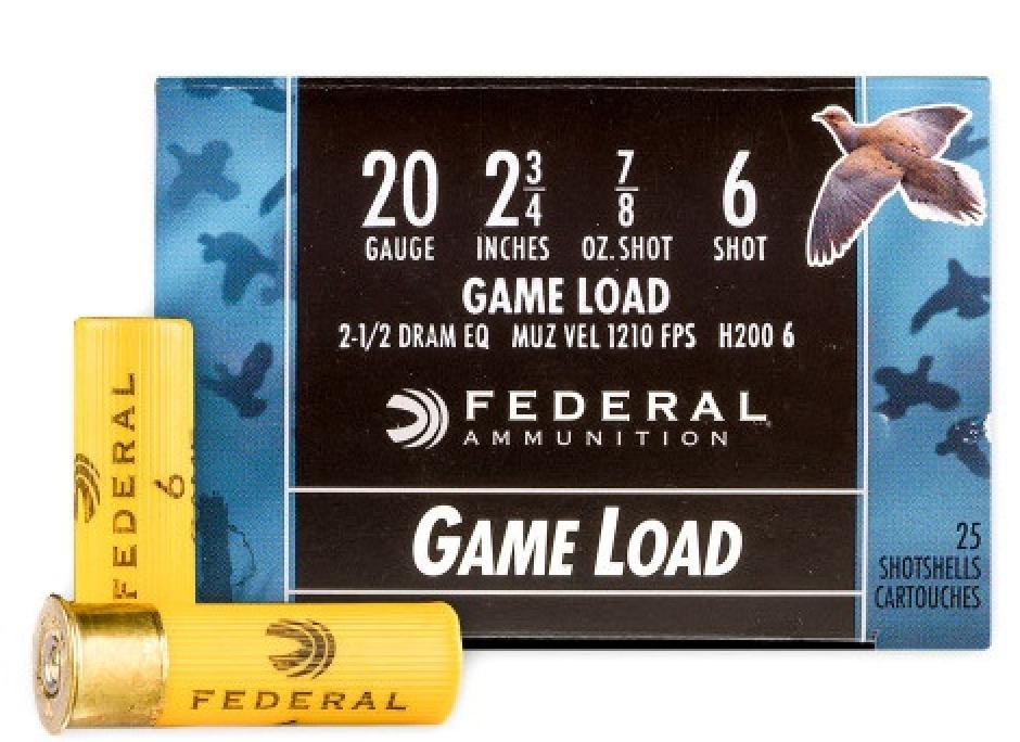 Federal Premium Game-Shok Game Load 20 Gauge #6 Shotshells Info