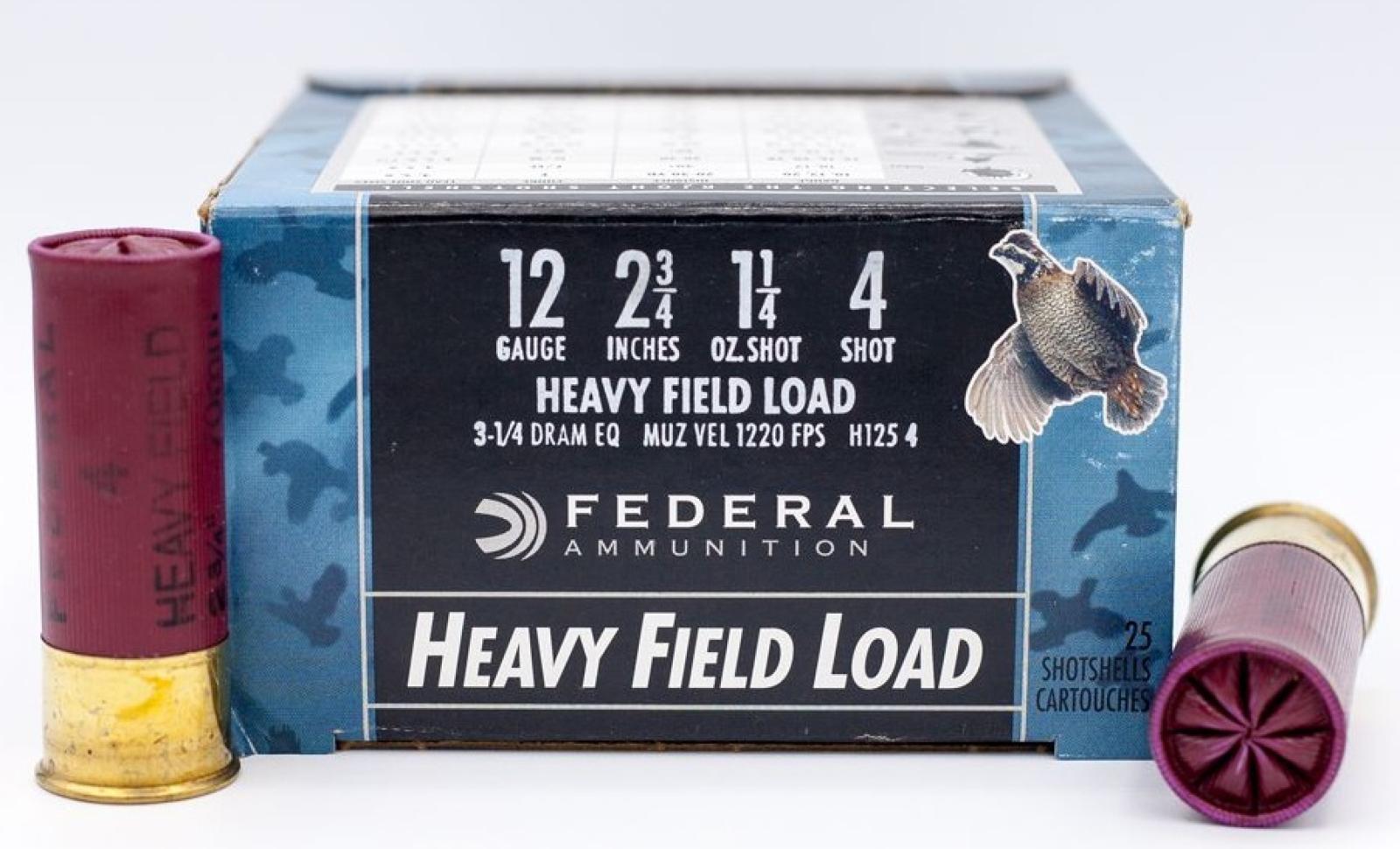 Federal Premium Game-Shok Game Load Heavy Field 12 Gauge #4 Shotshells Info