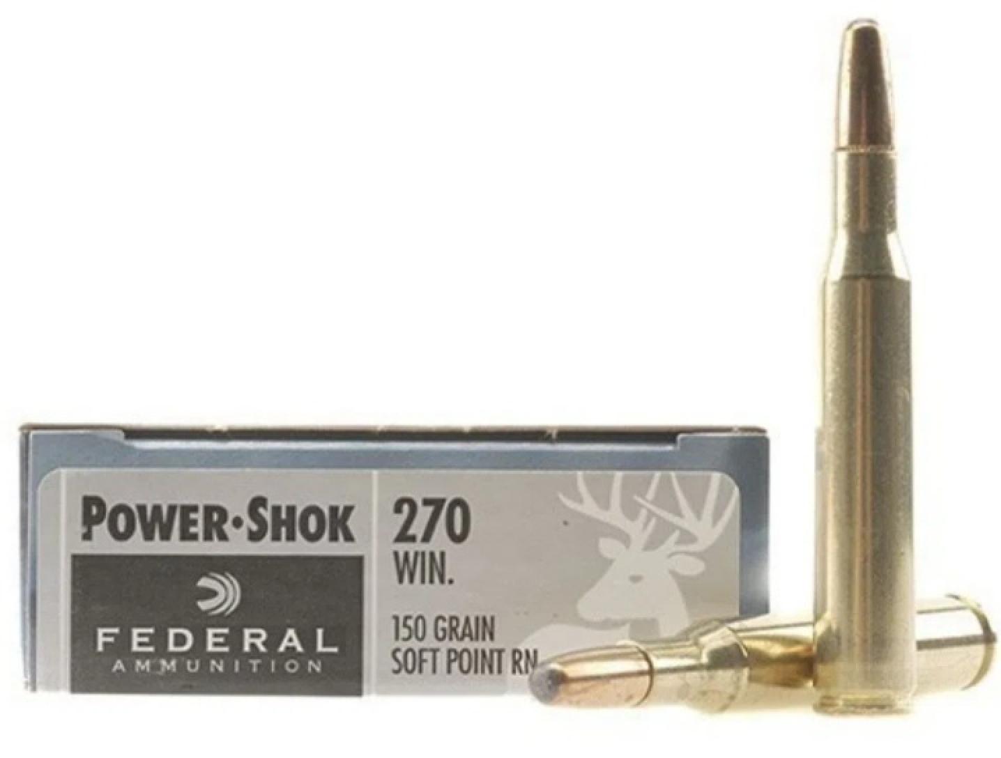 Federal Premium Power-Shok .270 Winchester 150 Grain Soft Point Round Nose Info